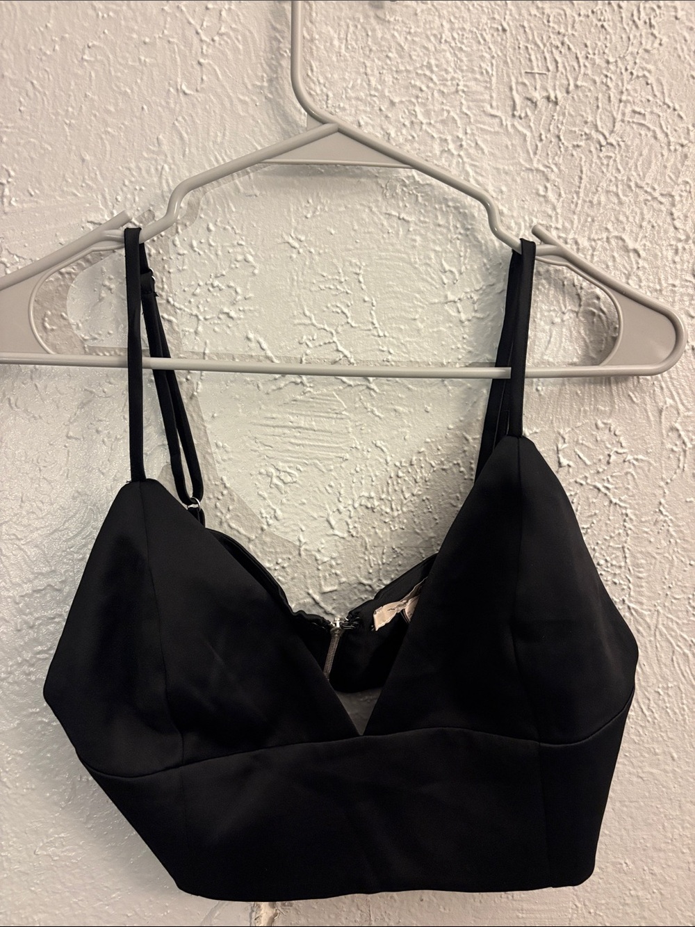 Black Women's Bralette Crop Top - Sleek Supportive Design
